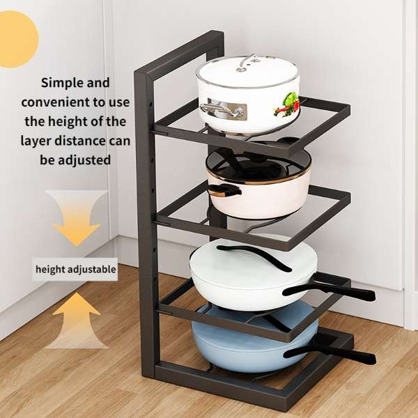 Adjustable Multifunction Pot Rack Kitchen Organizer